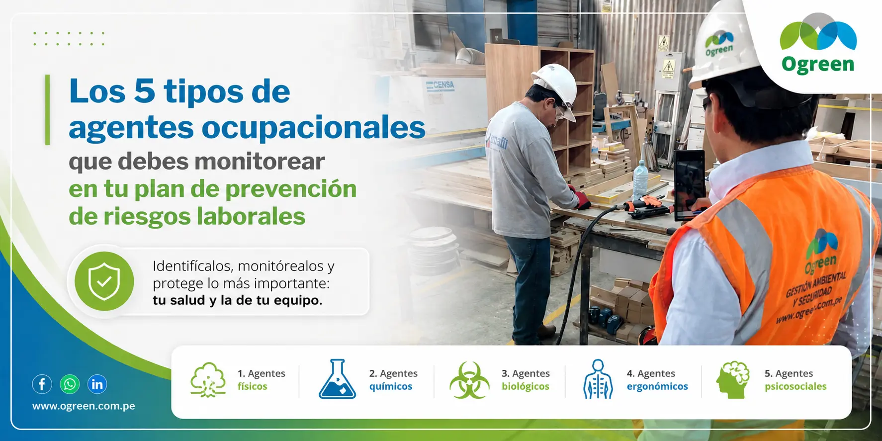 Los 5 tipos de agentes ocupacionales que debes monitorear